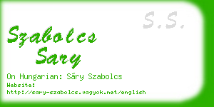 szabolcs sary business card